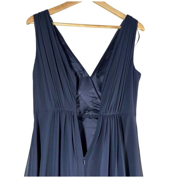 Eliza J Crystal Detail High-Low Party Formal Gown Size US 4 Navy - Picture 7 of 10